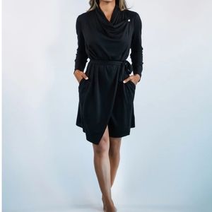WORKROBE Cowl Neck Robe In Black Size L/XL